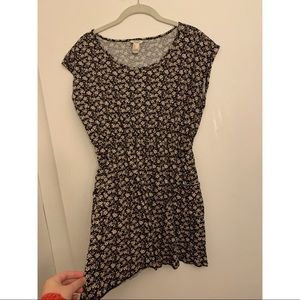 Forever 21 black floral mini dress